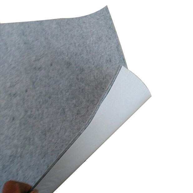 Stort ark lim 2mm filt tyg non woven polyester filt klistermärke ljudisolerat tyg grå svart av yard fold skepp feutrine
