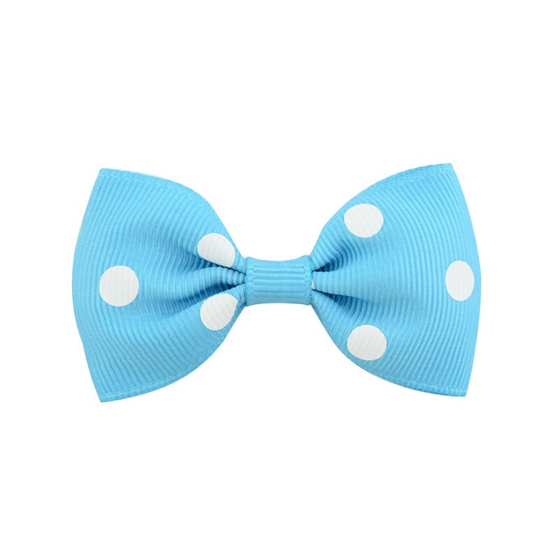 Mixiu 20 Stks/partij Kinderen Meisje Candy Kleur Lint Strikken Haar Clip Dot Strik Haarspelden Haarspeldjes Boutique Haaraccessoires Hairgrip