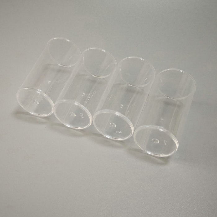 50pcs/set 24x45mm Plastic Flat Bottom Clear Test Tube With Cork Stoppers, Transparent Lab PS Empty Vial Container