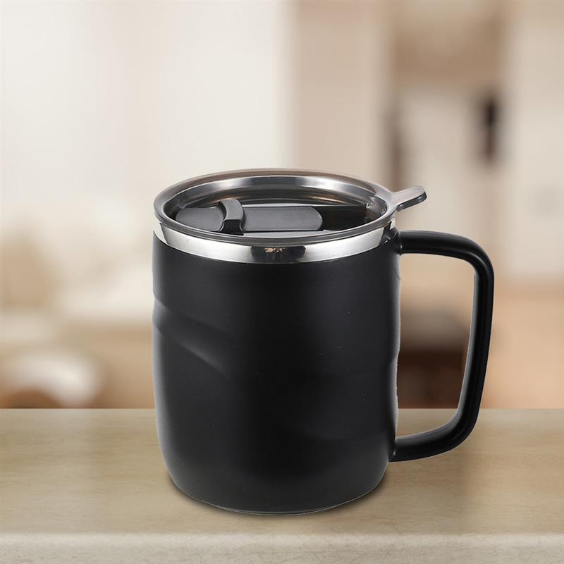 Stainless Steel Insulated Coffee Mug with Sliding Lid Vacuum Travel Mug with Handle Camping Tea Flask for Cold Drinks