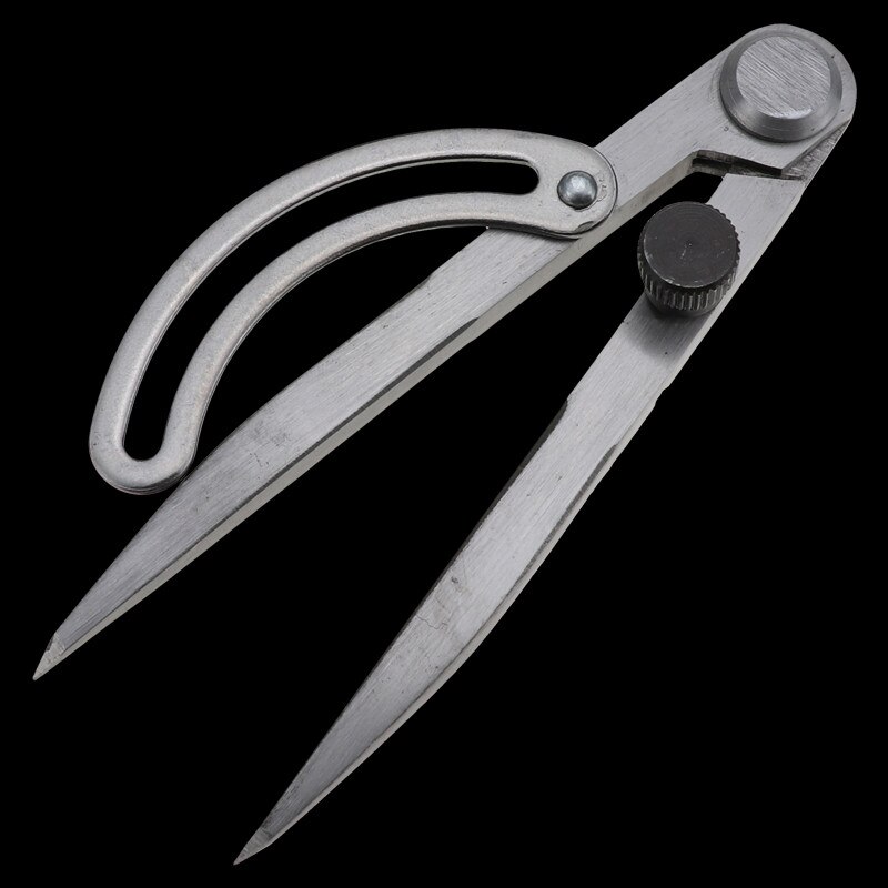 Brújula de espaciado ajustable para manualidades, herramienta giratoria de cuero para manualidades, trazador de bordes DIY, puntada de costura, herramientas de marcado de Metal y cuero: 125MM