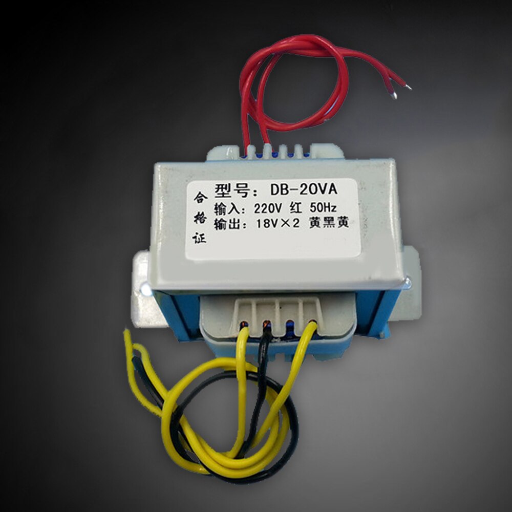 Transformateur d'alimentation 20W, double 18V, 18V x 2, entrée AC 220V/50Hz, sortie AC 18V-18V