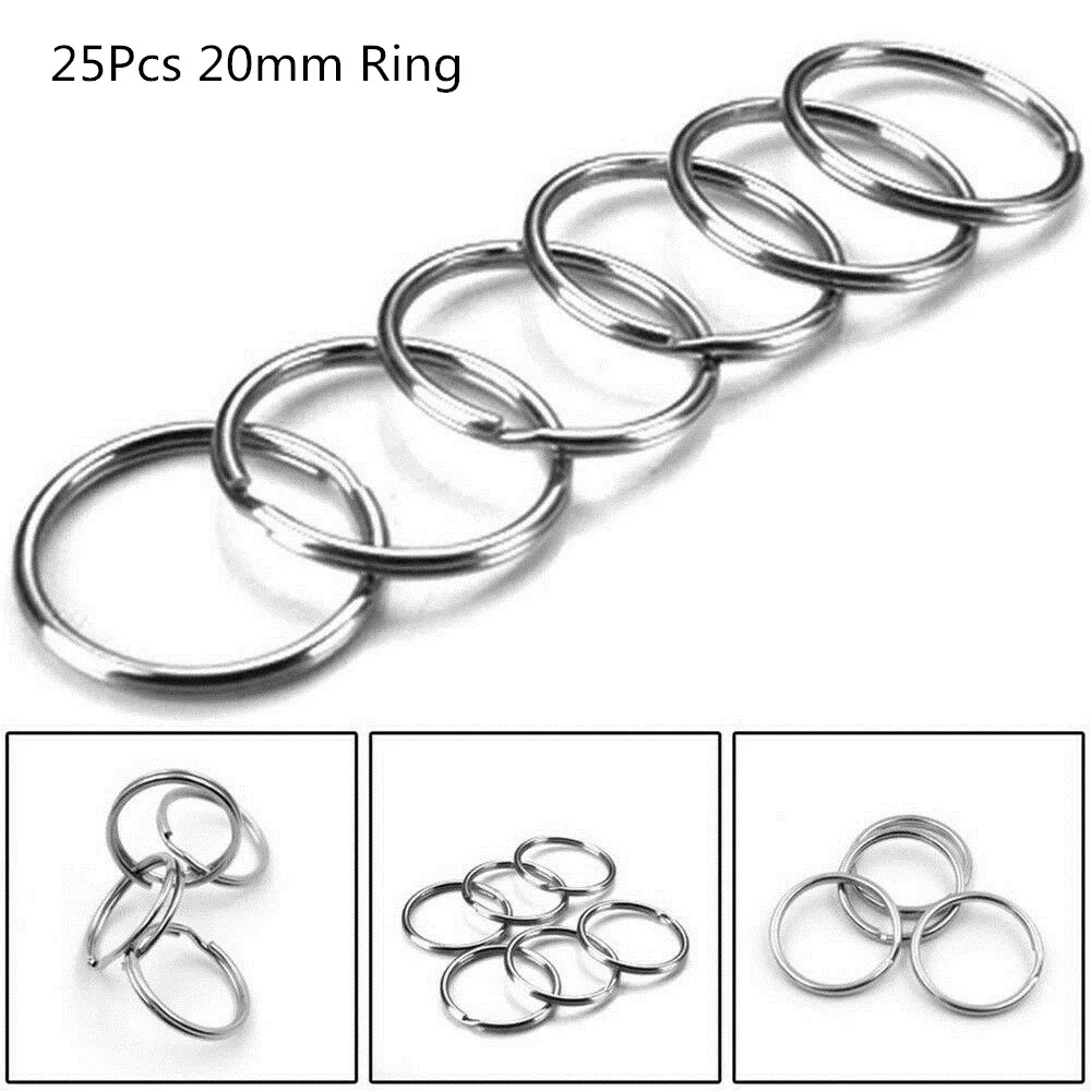 10/50 Stuks Metalen Sleutelhangers Met Split Ring Link Chain Sleutelhangers Keyfob Sleutel Hangers Houder Ringen Diy Sleutelhangers sleutelhanger: Paars