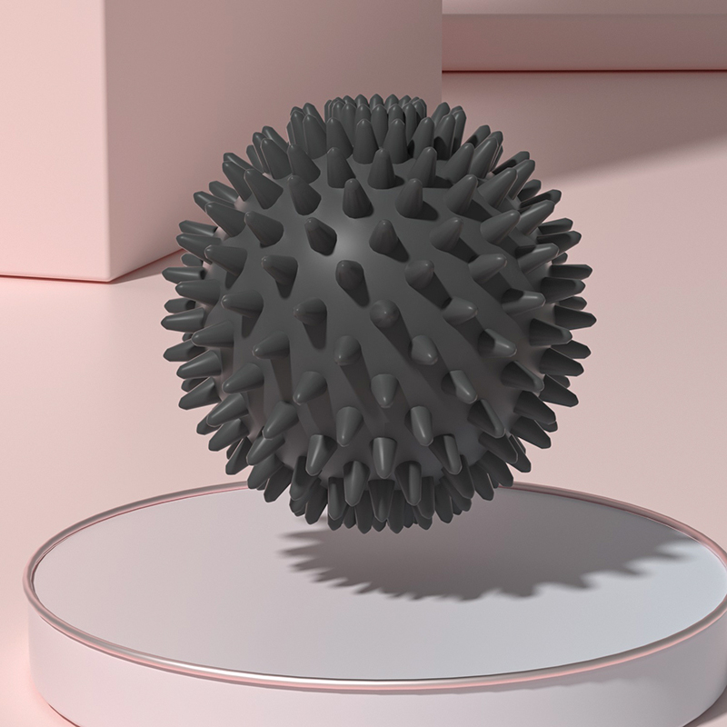 Bola de masaje de liberación miofascial, rodillo con púas para tejido profundo, punto gatillo, recuperación muscular, alivio del dolor miofascial: Negro
