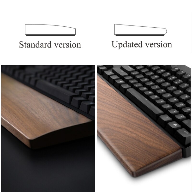 Ergonomic SandalWood Keyboard Wrist Pad Rest Support for Pain Relief &amp; Easy Typing for Office Gaming Computer Laptop Use D14 21