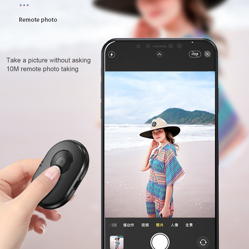 Bluetooth-kompatibel Fernauslöser Wiederaufladbare Kamera Telefon Selfie Stock Auslöser Fernbedienung für IOS Android iPhone
