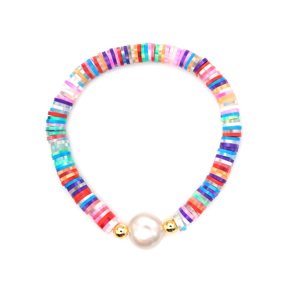 Go2 boho heishi kralen afrikaanse armbanden echte parel armband voor vrouwen boho string pulseira mujer zomer strand handgemaakte sieraden: Zz -b200117e