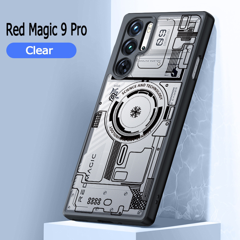 Transparent Phone Case For Red Magic 10 Air 10S 11 11s 9 9S 8 8S Pro Plus Shock Fall Prevention Acrylic Case 2.Circuit