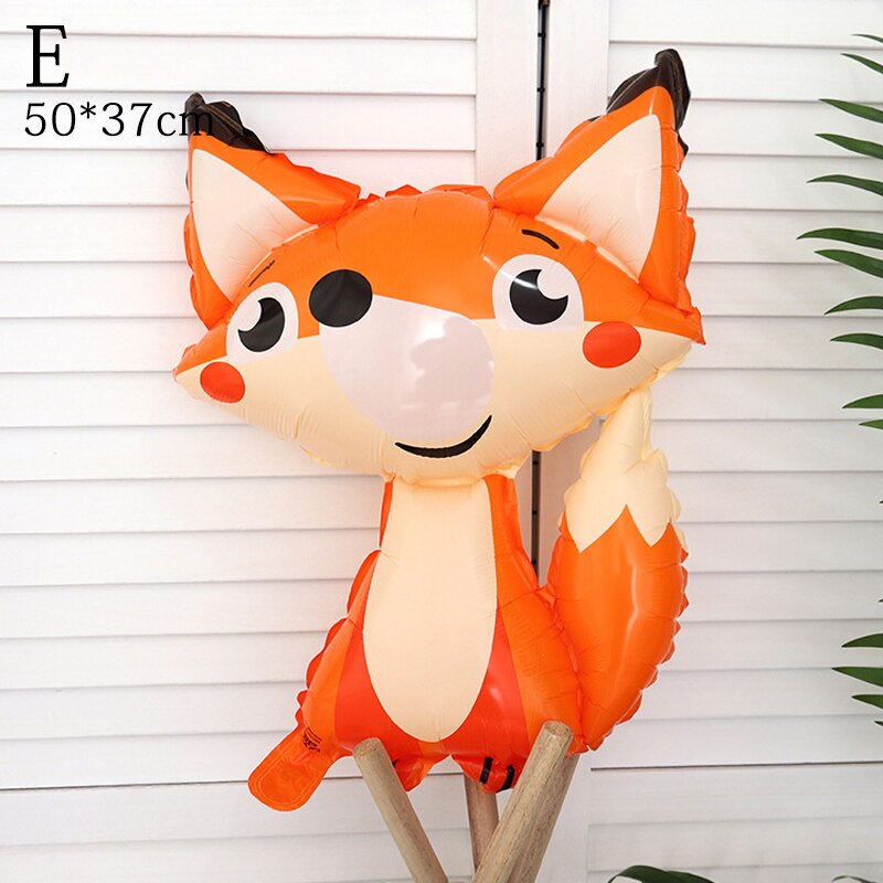 Ballon en aluminium en forme d'animal de dessin animé, mignon, renard, panda, poulpe, poisson étoile de mer, décor de fête d'anniversaire, jouets pour enfants, fête prénatale,: 5