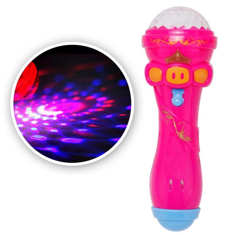 Belysning leksaker mikrofon modell belysning leksaker trådlös mikrofon modell musik karaoke söt mini rolig barnleksak