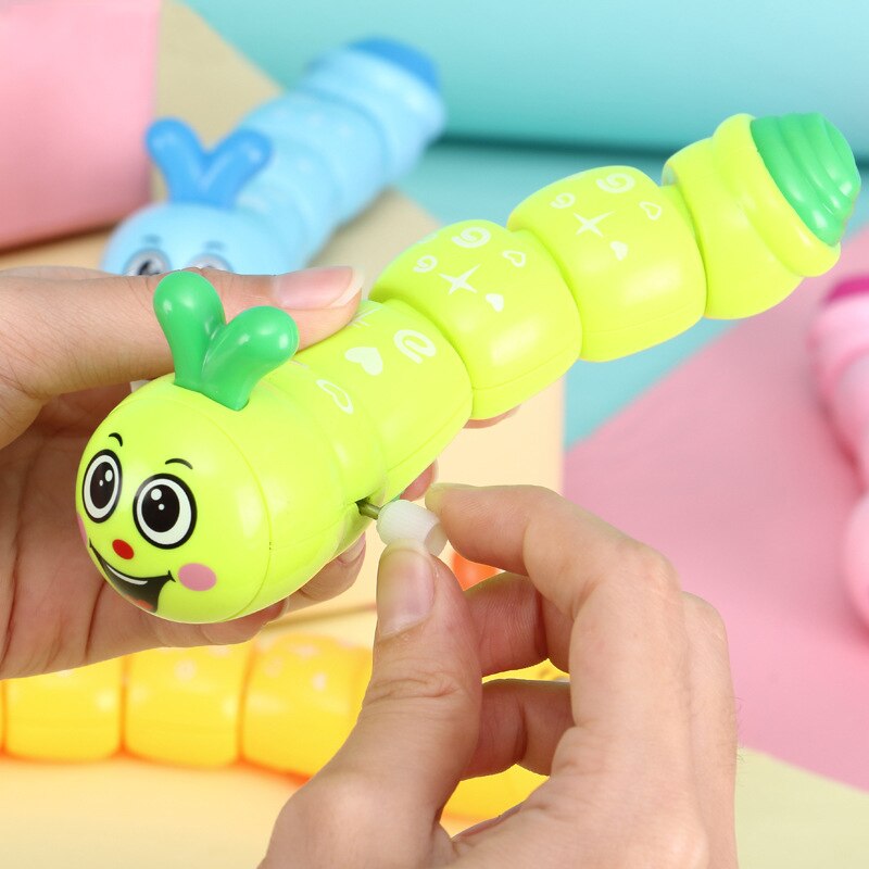 1Pcs Animal Clockwork Speelgoed Voor Jongens Meisjes Mini Rups Kwispelende Staart Grappige Wind Up Speelgoed Educatief Leren Tool Voor baby