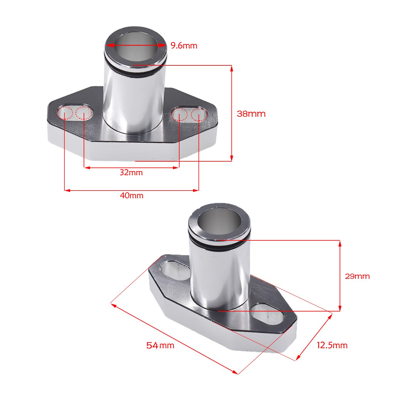 Silver CNC Cylinder Head Air Intake Manifold Fit 66 80cc 2 Stroke Motorized Bike