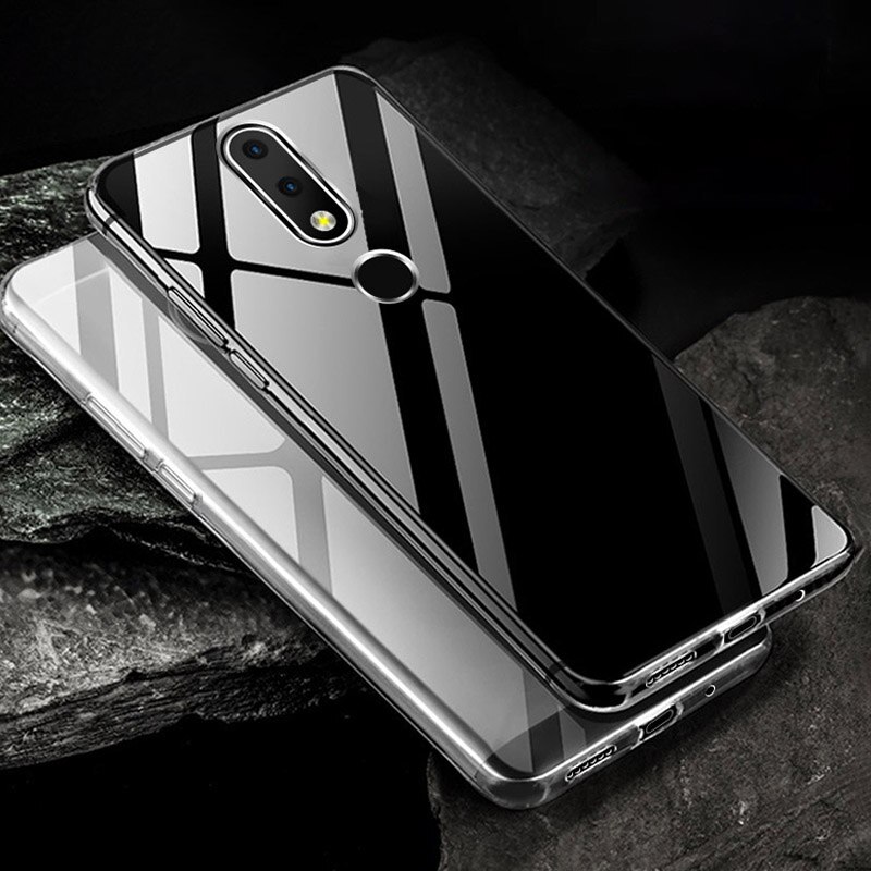 Slim Transparent TPU Case for Nokia X6 / Nokia 6.1 Plus Case Silicone Soft Phone Back Cover Shockproof 6.1Plus TA-1099 5.8&quot;