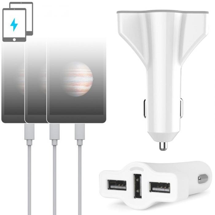 High Speed Auto Universele 3 Poorten Usb Car Charger Voor Ipad Iphone 5V 5.2A Mini Adapter Usb lader
