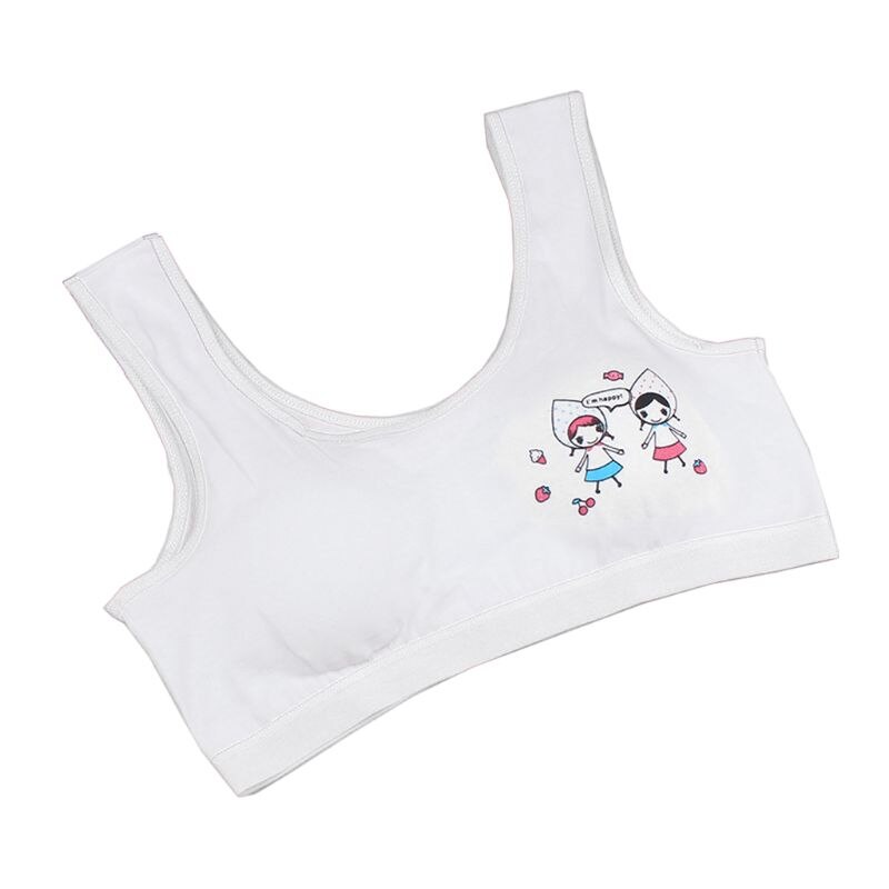 Girl Training Linen Soft Brassiere Sport Girl Bras For Teen Girls Children Topic For Teenagers Vest Girls Underwear Sport Bra: W