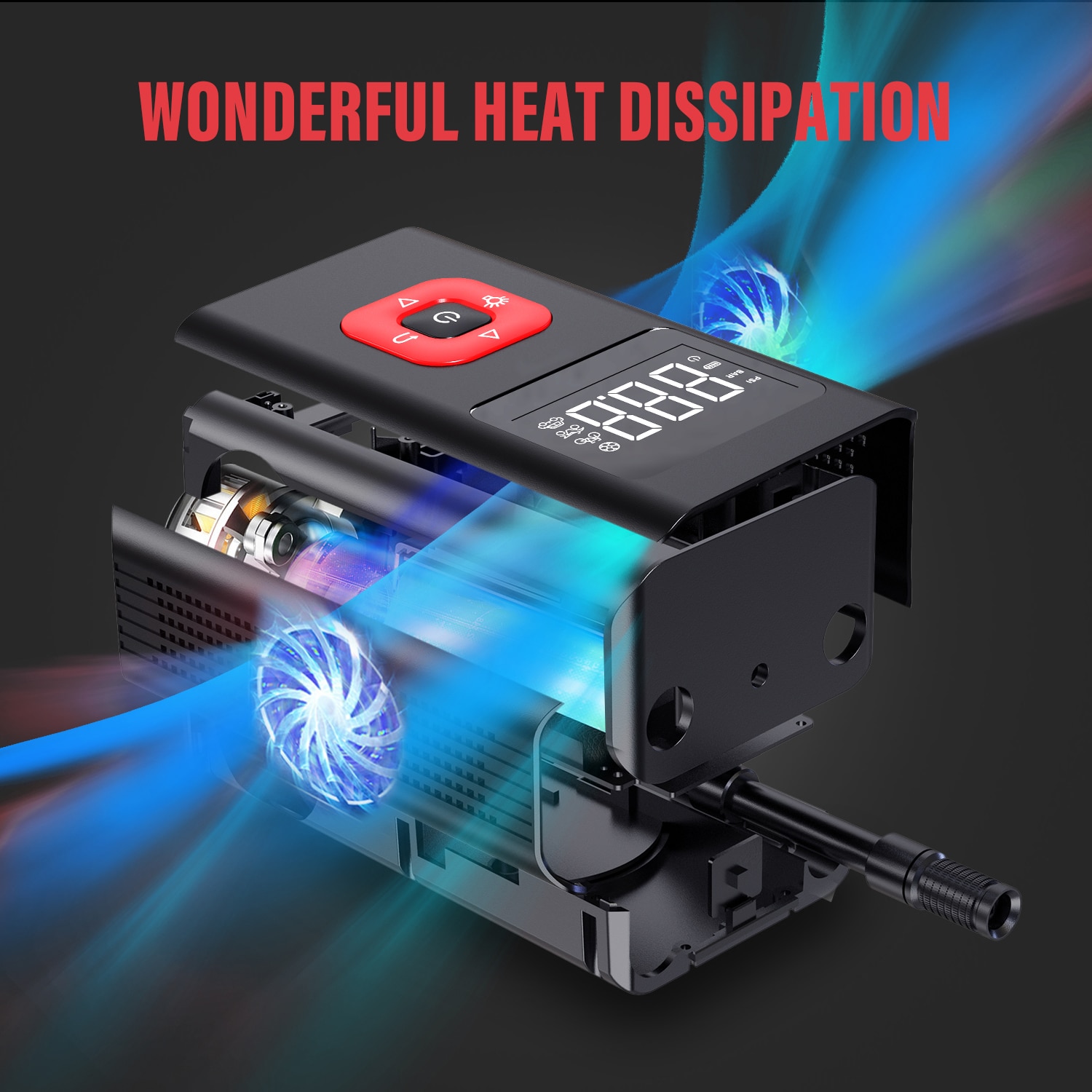 Draagbare Luchtcompressor Elektrische Pomp 150 Psi Mini Bandenpomp Met Licht Voor Auto Motor Fiets Zwemmen Ring Ballen