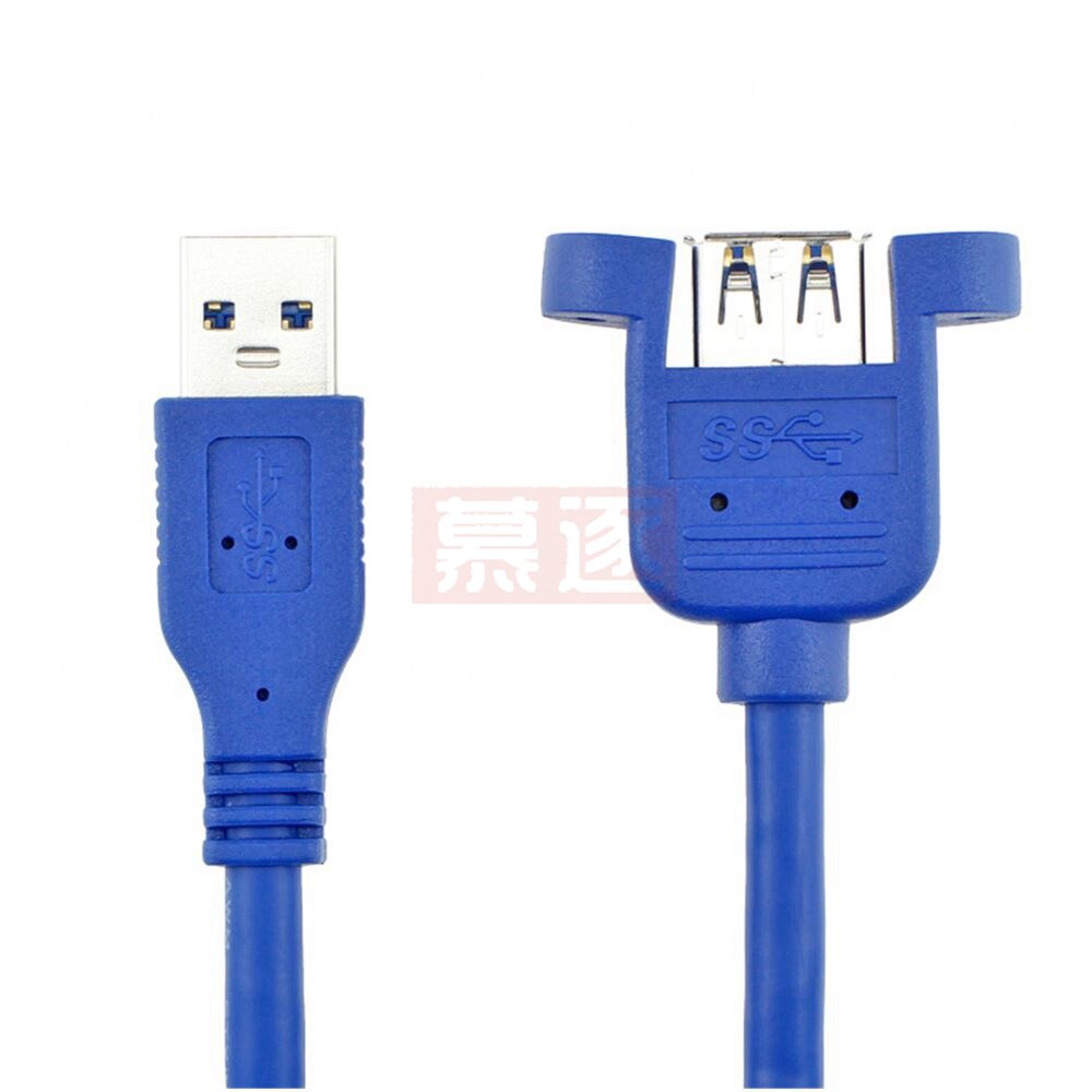USB Cable 3.0 Extension Male to Female extender cable cord Dual Shielded Screw Panel Mount 0.3M 0.6M 1M 1.5M 3M 5M
