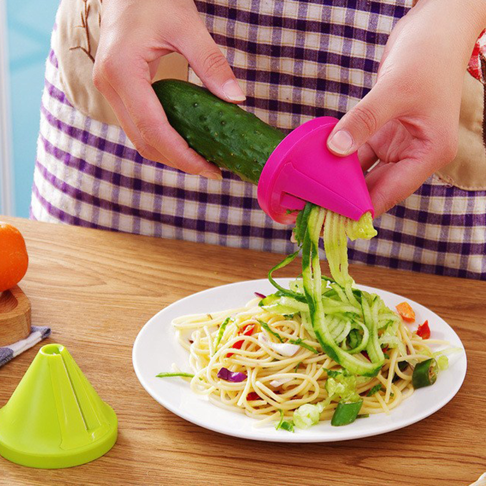 Multifunksjons 3 i 1 spiralizer grønnsaksskjærer gulrot spiralskæremaskin squash pasta nudler spaghetti maker kjøkkenverktøy