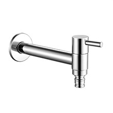 Nieuw Chrome Extra Lange Wasserij Badkamer Wetroom Keuken Wall Mount Wastafel Wastafel Kraan Bibcocks Mop Zwembad Enkele Koude Kraan