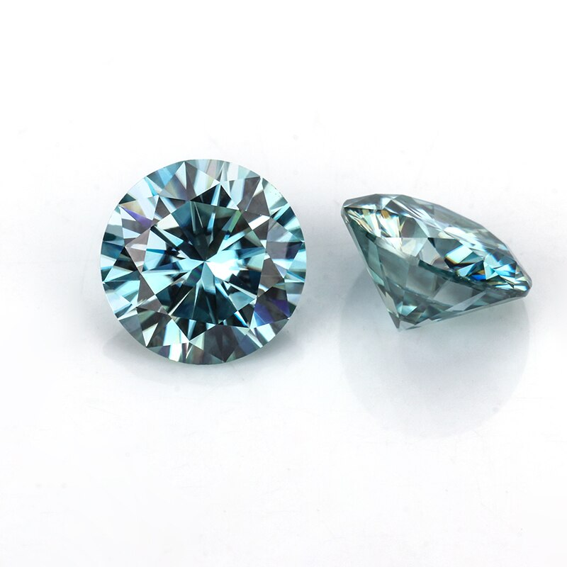 blue moissanites 5.5mm loose gems jewelry round brilliant cut beads