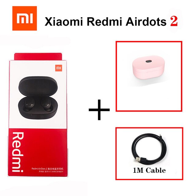 Xiaomi Redmi Airdots 2 Mi True Wireless Bluetooth 5.0 TWS Earphone Gaming Headset Left Right Low Lag Mode Stereo Auto Link: Skin Color