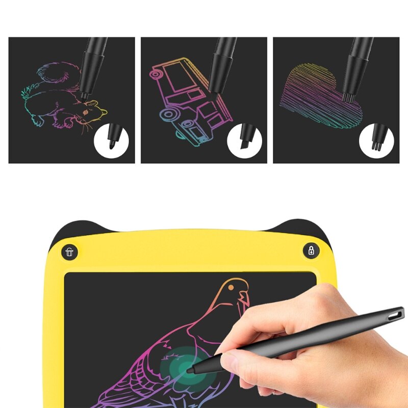 HX6A Cartoon LCD Writing Tablet 9 ”Electronic Graphics Drawing Pads, Drawing Board eWriter, Digital Handwriting Doodle Pad