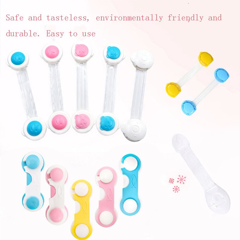Serrure d'armoire de sécurité pour enfants, 5 pièces, Protection pour bébé, verrouillage de porte d'armoire en plastique