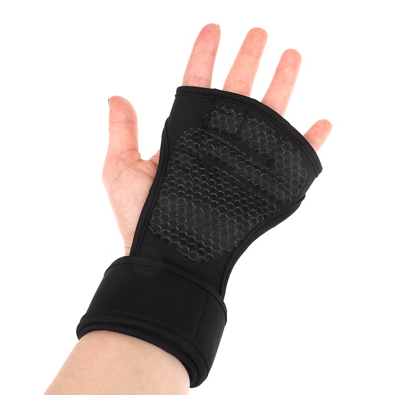 1 paar gewichthefhandschoenen voor dames heren fitness sport bodybuilding gymnastiek handgrepen gym handpalmbeschermer handschoenen