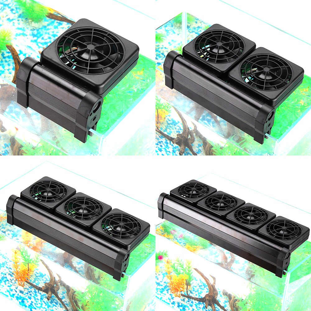 1/2/3/4 Fans Aquarium Kühler Einstellbare Wind Lüfter Wasserkühler Kalten Wind Maker für Aquarium temperatur Controller