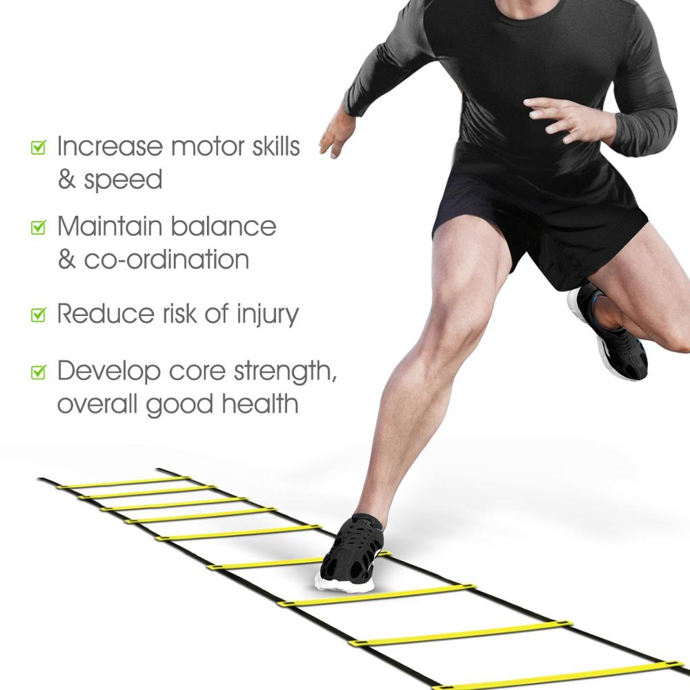 gym Velocidad de agilidad escaleras para entrenar velocidad de agilidad escalones de escalera ágil escalera para Fitness fútbol velocidad escalera equipo