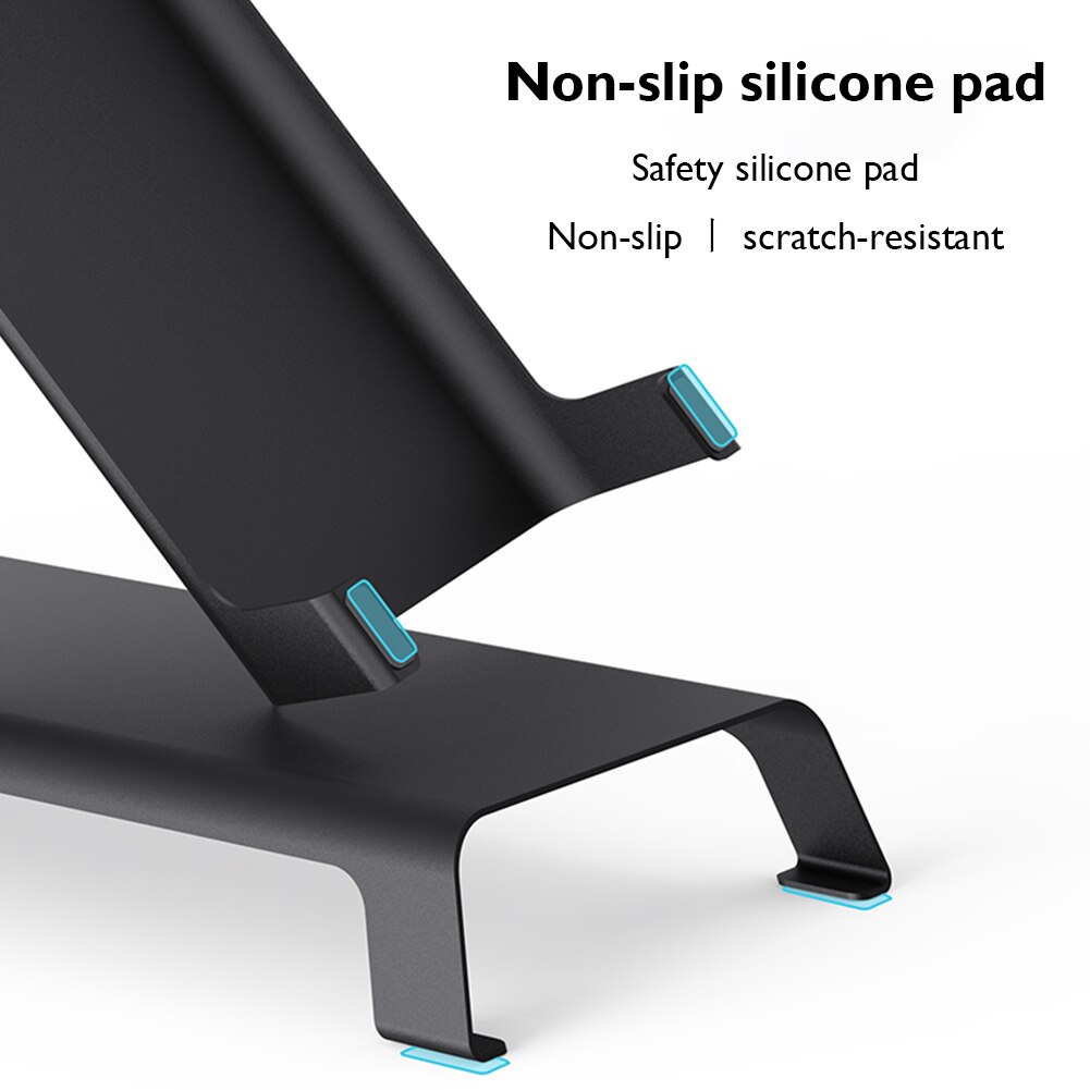 Multi-Function Base Holder Desktop Monitor Stand Metal Computer Screen Riser Base Aluminum Alloy Desktop Holder Laptop Base