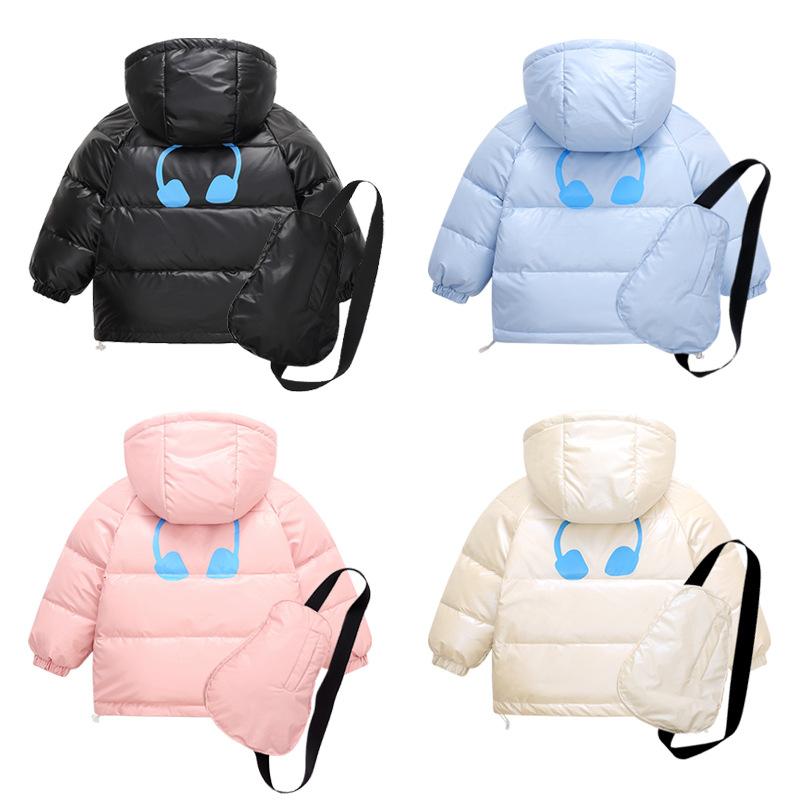 Chaqueta gruesa de plumón de pato para niño y niña, abrigo de plumón de pato blanco, Parka con cremallera, ropa de invierno,