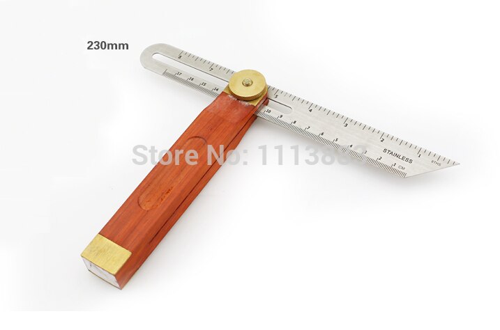 9" (230mm) Sliding T-Bevel Gauge With Rosewood Handle, Stainless Steel Blade and Brass Fittings