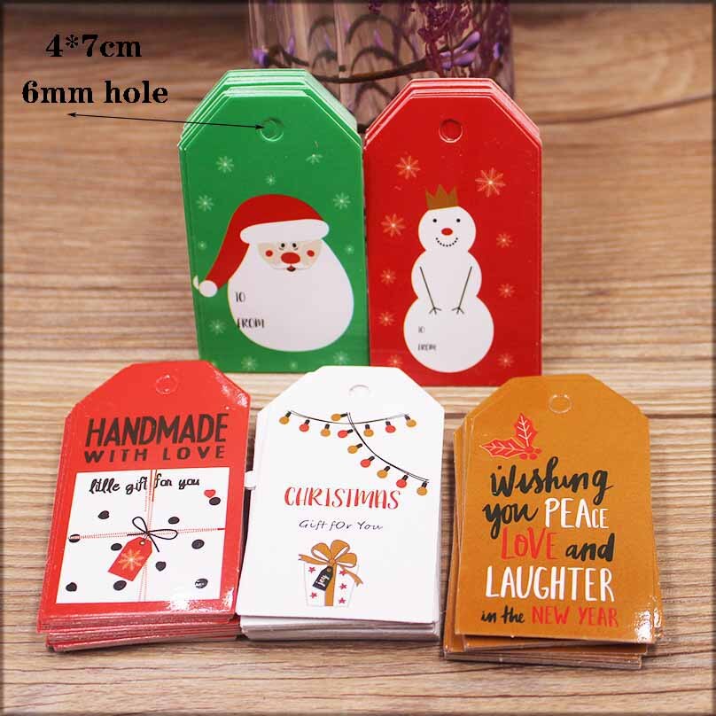 Newest 7*4cm big White Lovely snowman Tags DIY Merry christmas tag cookies bakery favors decoration party suppiles