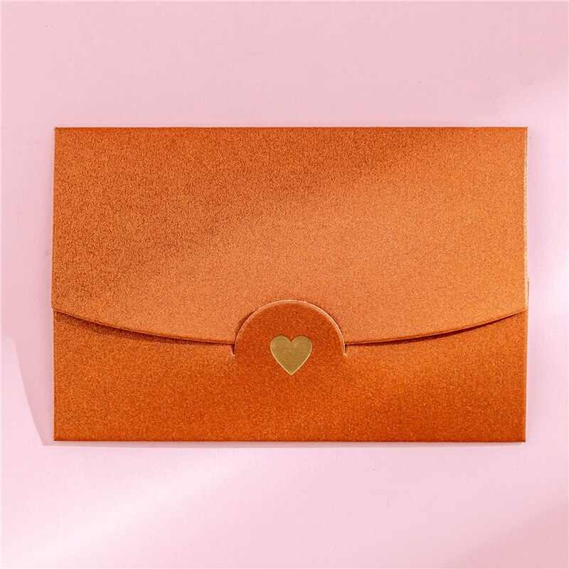 10 pieces/lot Small Greeting Card Name Card Envelope Stamping Love Pearlescent Paper Mini Envelopes Color small envelope: 1