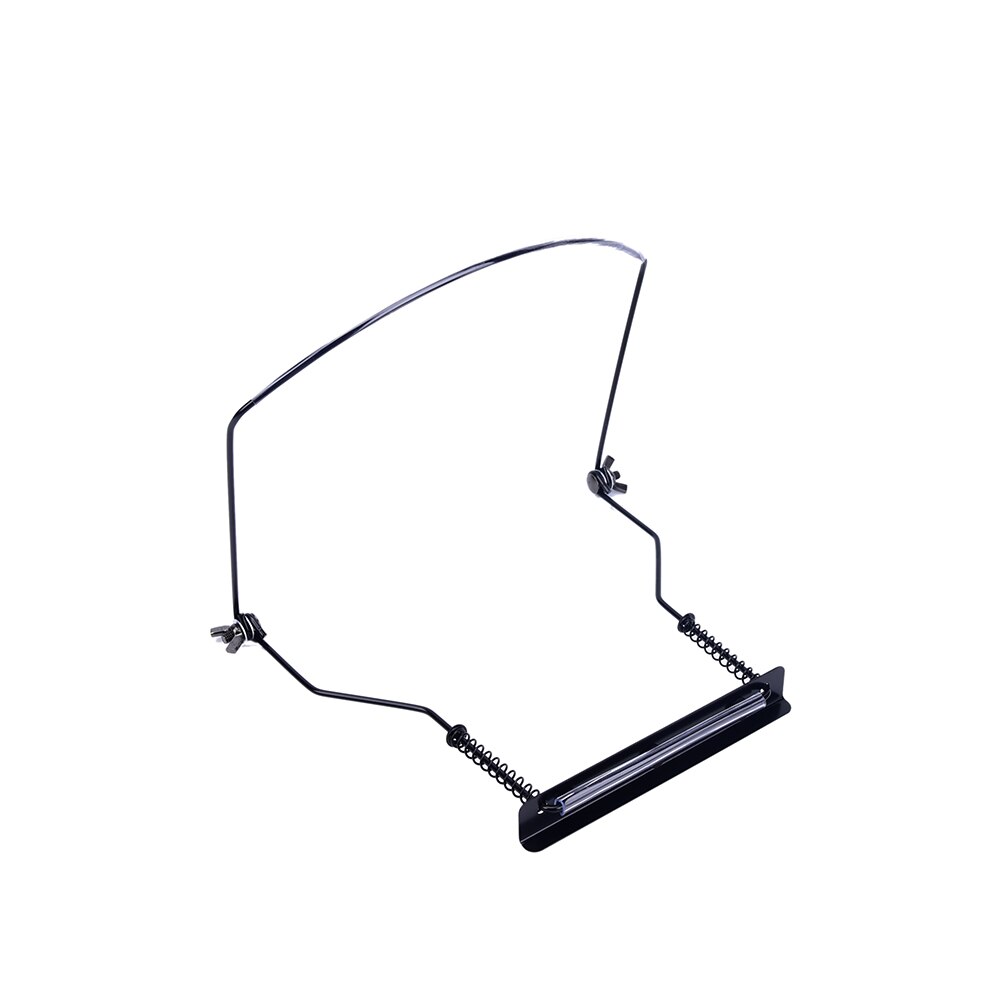 Justerbar mundorgelstativ harmonika harpeholder metal 10 huller sort mundharmonikaholder