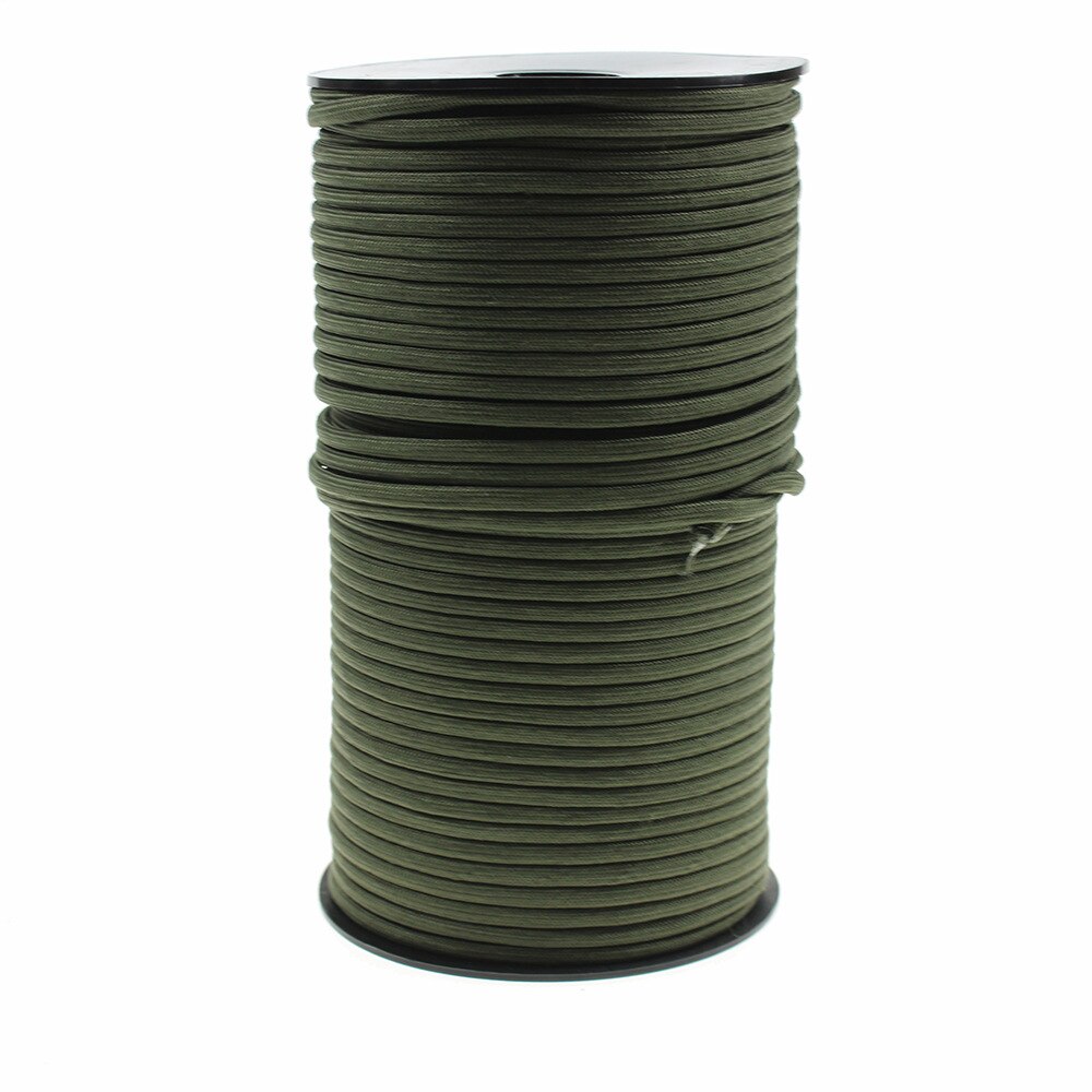 100 Meter Dia.4mm 9 Stand Cores Paracord Voor Survival Parachute Cord Lanyard Camping Klimmen Camping Touw Wandelen Waslijn: ArmyGreen-9