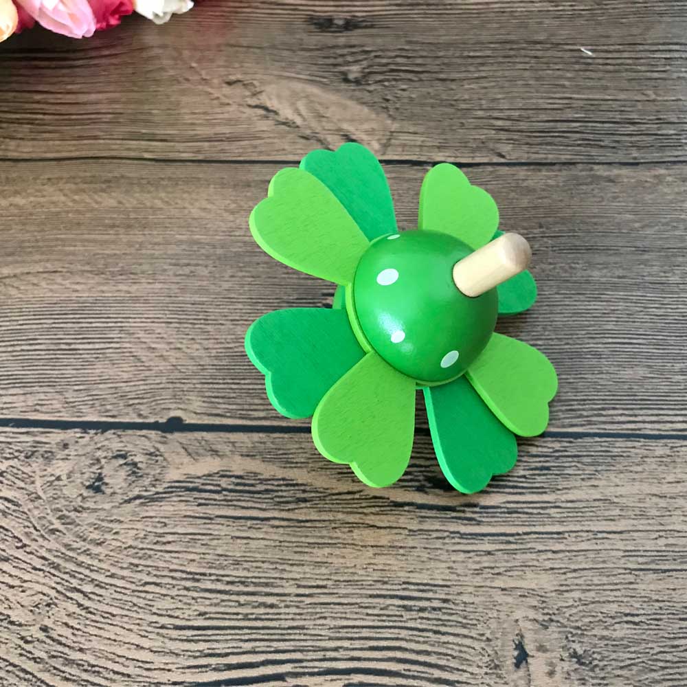 Brabd en mooie houten bloemvormige tol, klassiek speelgoed voor kinderen, vroeg educatief speelgoed, tol: Groente