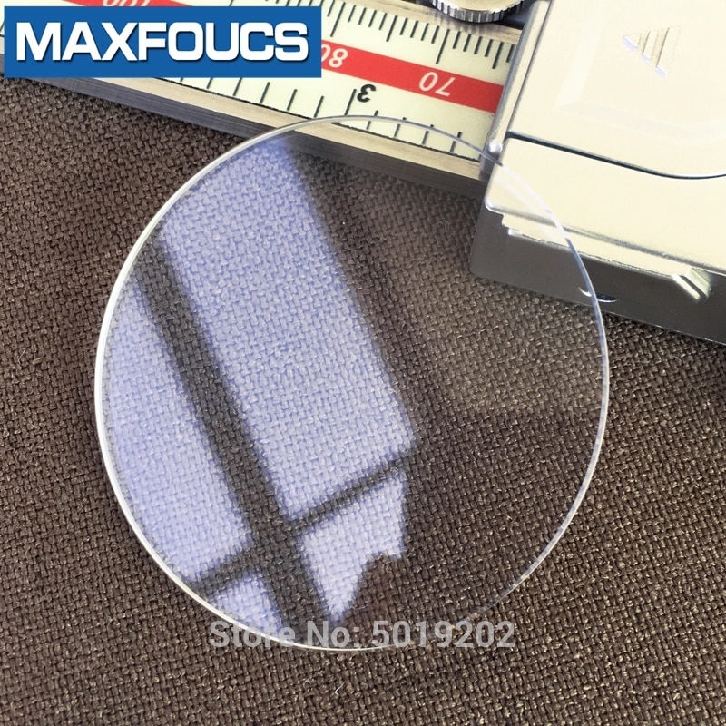 Flach 2,5mm dicke Durchmesser 40mm ~ 45mm Uhr glas teile runde glatte Flugzeug Mineral glas, 1 stück