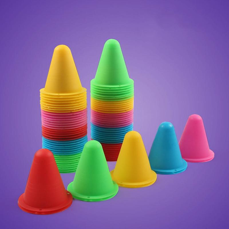 Conos para hacer agilidad de Slalom, 10 piezas, herramientas de cono de patinaje, Entrenamiento de deportes al aire libre, 7,8x7,5 cm, deportes de tráfico H4N8