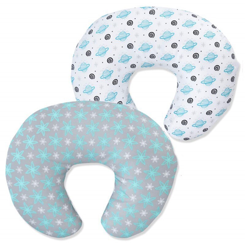 Two pillowcases Newborn Breastfeeding Pillows Maternity Pregnancy Baby Nursing Cushions are soft and comfortable.