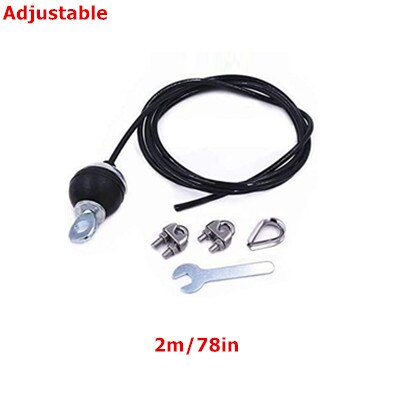 2M-5M Gym Kabel Draht Seil Heavy Duty Stahl Ersatz Teile für Home Gym Fitness Kabel Pulley zubehör Dia 5mm: Adjustable-2M