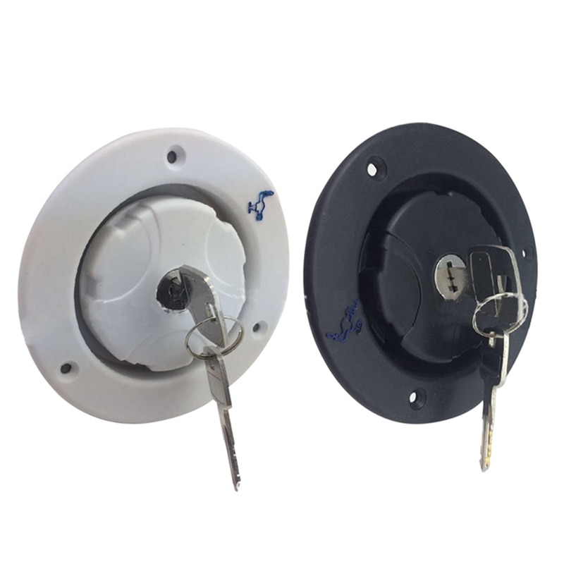 Water Locking Inlet Hatch Filler Cap White for Caravan Motorhome Fresh Water RV Camping Trailer Motorhome Drain Water Tank Caps