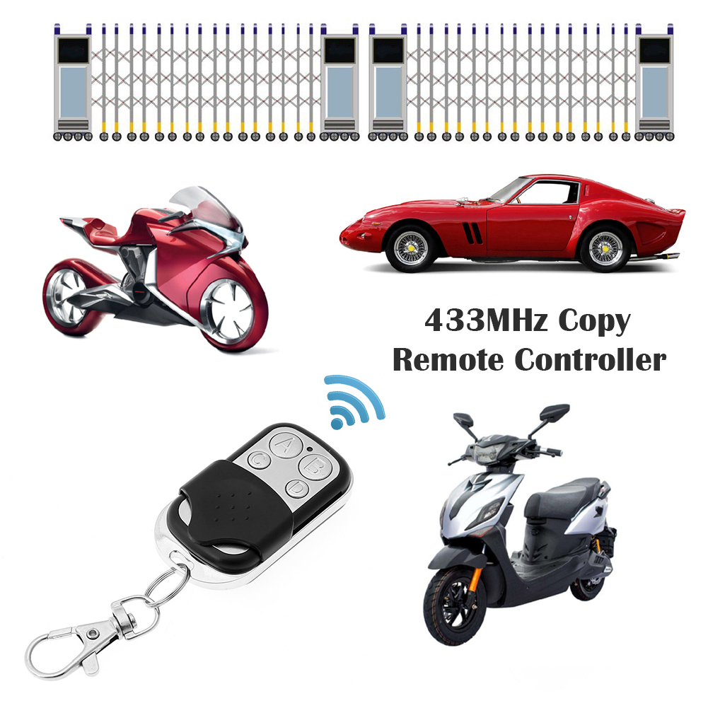5 pçs duplicador de controle remoto 4 botões 433mhz duplicador abridor de porta substituição universal sem fio portátil para portão garagem