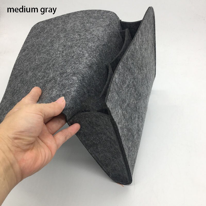 Bed Hanging Bag Pure Clor Mattress Holder Bag 27*7*22CM Hanging Type 1Pcs Felt Bedside Caddy Bedroom Organiser Storage Dispenser: medium gray