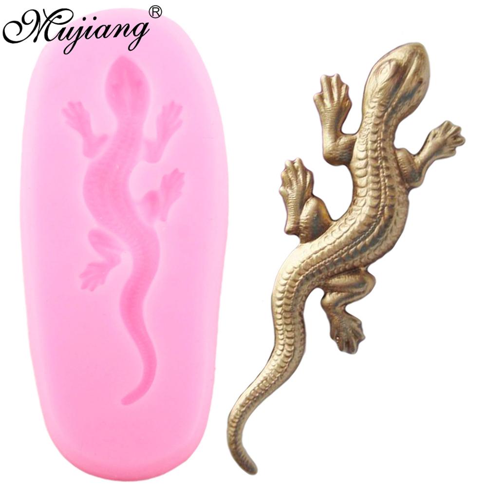 3D Lizard Silicone Mold Gecko Salamander Fondant Molds Cake Decorating Tools Polymer Clay Resin Candy Chocolate Gumpaste Moulds