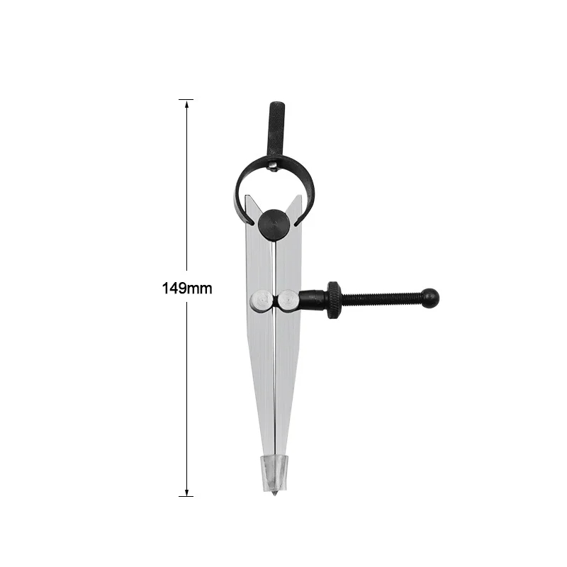 Practical Leathercraft Line Marking Gauge Adjustable Compasses Gauges Wing Divider Rotating Scratch Gauge Handcraft Leather Tool: Light Grey