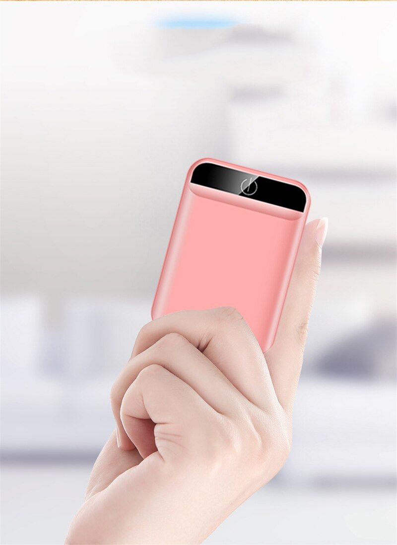 12000mAh Mobile Power Dual USB Output Portable Charger Mobile Power Mini Charging Mobile Power Travel External Battery Pack