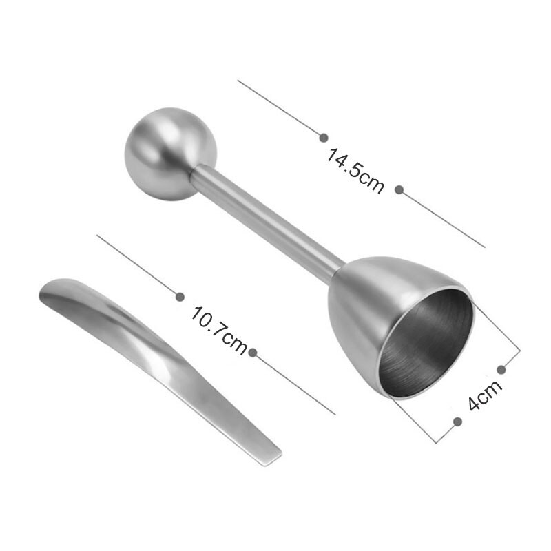 egg kutter topper sett, rustfritt stål egg åpner egg kvisse posjert egg separator egg kjeks verktøy til myke og hardkokte egg,