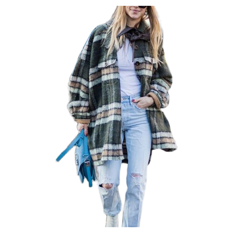 Høst vinter dame jakker plus size dame basiskåper europeisk stil merke yttertøy lommer leopard cardigans
